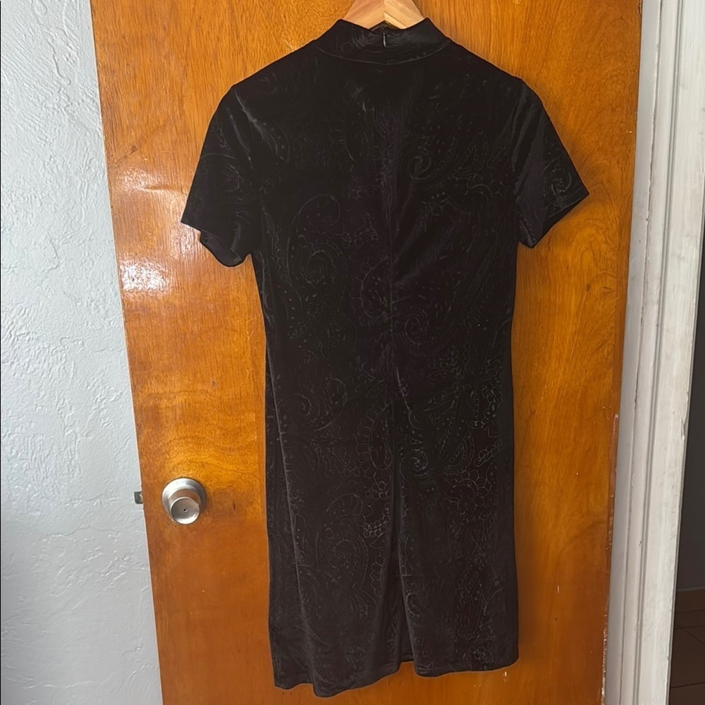 Philosophy Black Mock Neck Sheath Mini Dress 40 - Picture 4 of 7